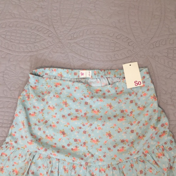 SO NWT Blue Tiered Midi Skirt - Picture 3 of 9